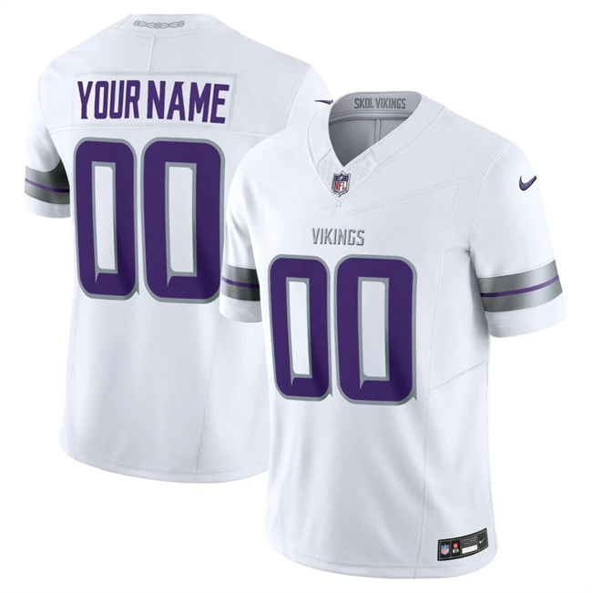 Men's Minnesota Vikings Active Player Custom White F.U.S.E. Vapor Untouchable Limited Stitched Jersey